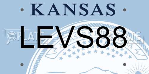 LEVS88 Kansas License Plate