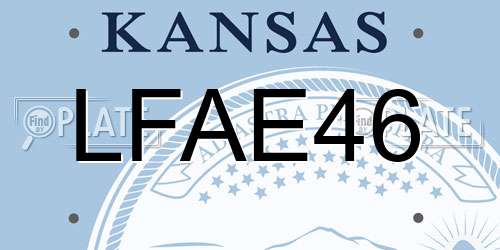 LFAE46 Kansas License Plate