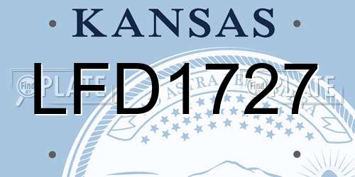 LFD1727 Kansas License Plate