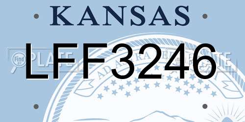 LFF3246 Kansas License Plate