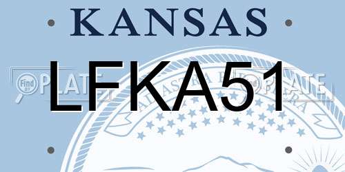 LFKA51 Kansas License Plate