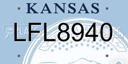 LFL8940 Kansas License Plate