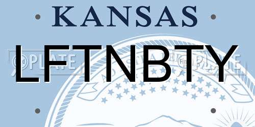 LFTNBTY Kansas License Plate