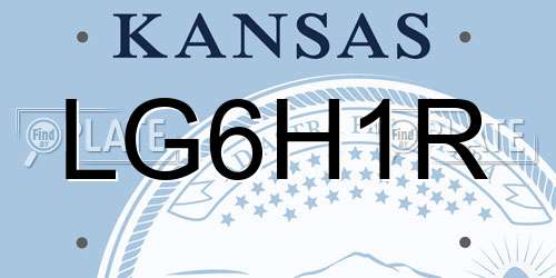 LG6H1R Kansas License Plate