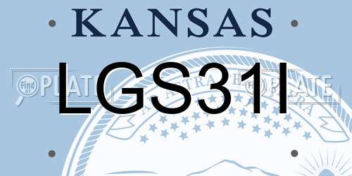 LGS31I Kansas License Plate
