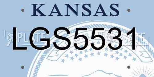 LGS5531 Kansas License Plate