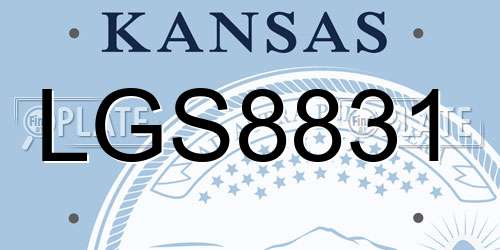 LGS8831 Kansas License Plate