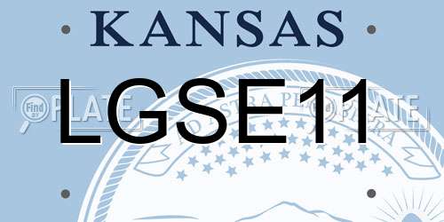 LGSE11 Kansas License Plate