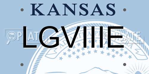 LGVIIIE Kansas License Plate