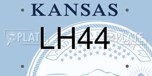 LH44 Kansas License Plate