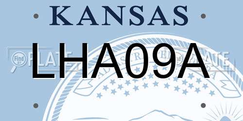 LHA09A Kansas License Plate
