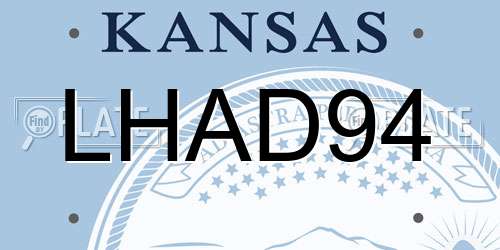 LHAD94 Kansas License Plate