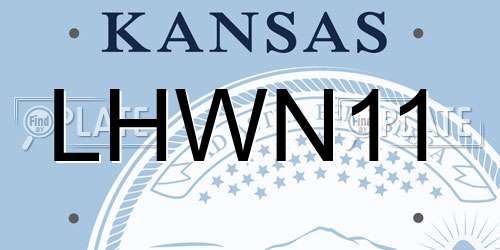 LHWN11 Kansas License Plate