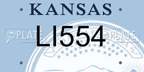 LI554 Kansas License Plate