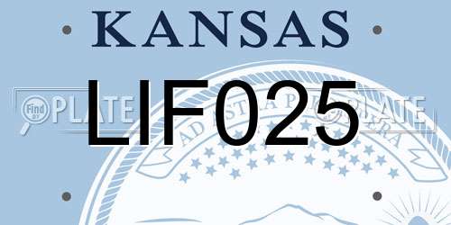 LIF025 Kansas License Plate