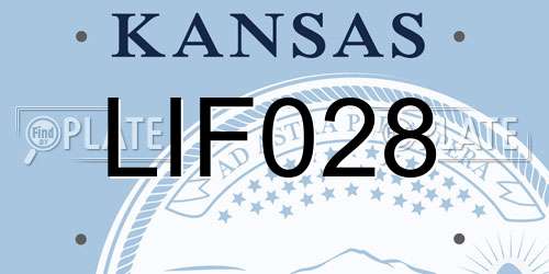LIF028 Kansas License Plate
