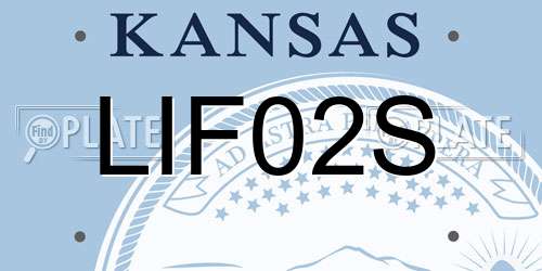 LIF02S Kansas License Plate