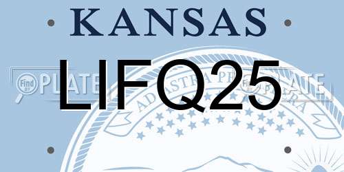 LIFQ25 Kansas License Plate