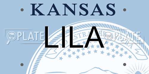 LILA Kansas License Plate