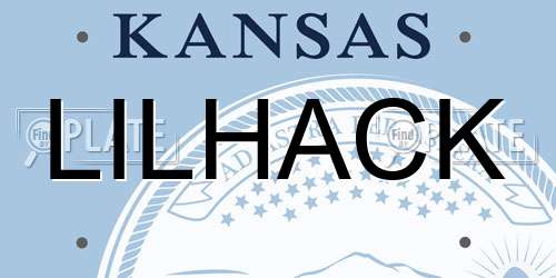 LILHACK Kansas License Plate