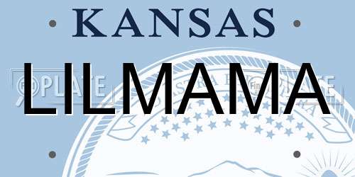 LILMAMA Kansas License Plate
