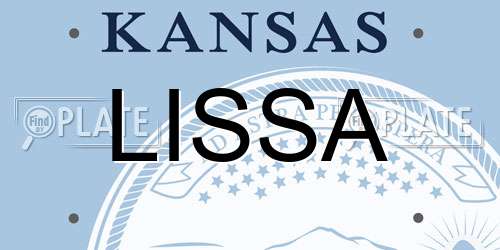LISSA Kansas License Plate