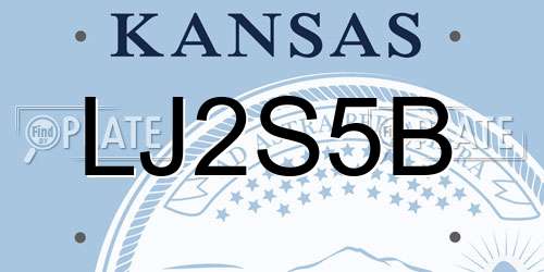 LJ2S5B Kansas License Plate