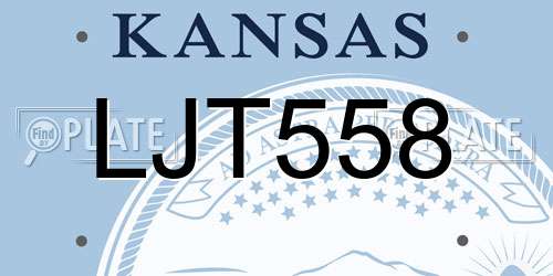 LJT558 Kansas License Plate