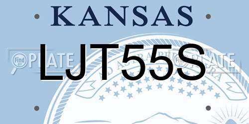 LJT55S Kansas License Plate