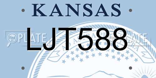 LJT588 Kansas License Plate
