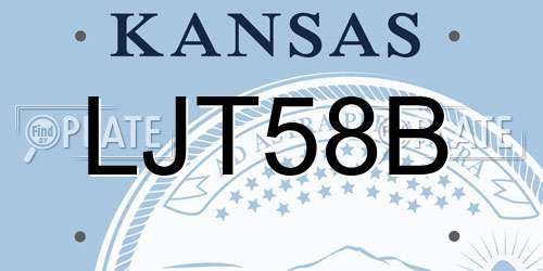 LJT58B Kansas License Plate