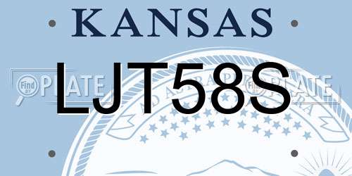 LJT58S Kansas License Plate