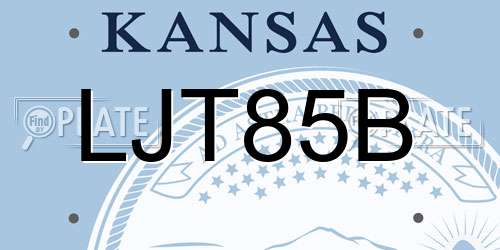 LJT85B Kansas License Plate