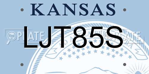 LJT85S Kansas License Plate