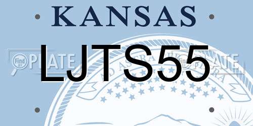 LJTS55 Kansas License Plate