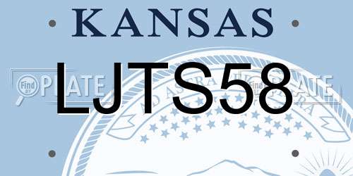 LJTS58 Kansas License Plate