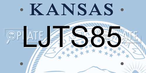 LJTS85 Kansas License Plate