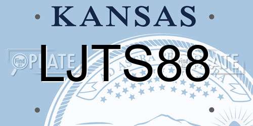 LJTS88 Kansas License Plate