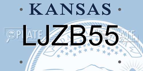 LJZB55 Kansas License Plate