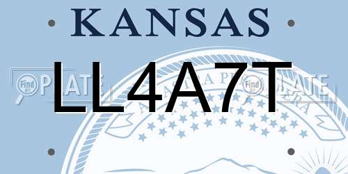 LL4A7T Kansas License Plate
