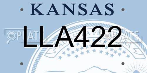 LLA422 Kansas License Plate