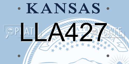 LLA427 Kansas License Plate