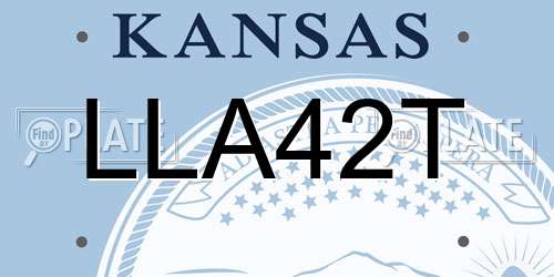 LLA42T Kansas License Plate