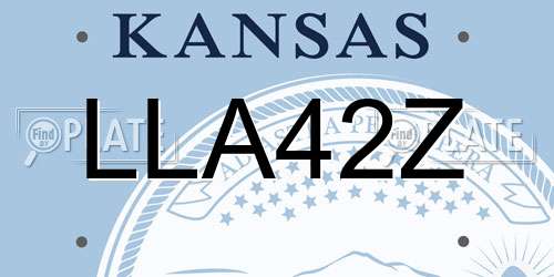LLA42Z Kansas License Plate