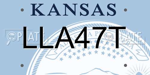 LLA47T Kansas License Plate