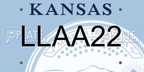 LLAA22 Kansas License Plate