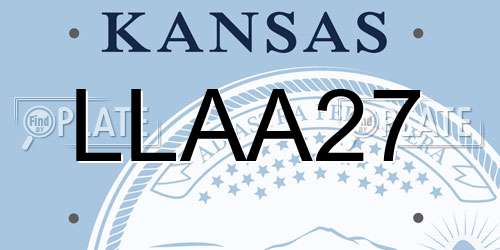 LLAA27 Kansas License Plate