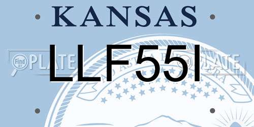 LLF55I Kansas License Plate