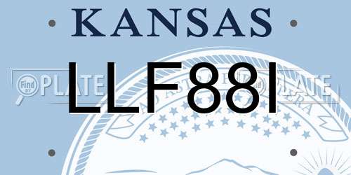 LLF88I Kansas License Plate