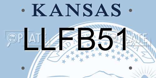 LLFB51 Kansas License Plate